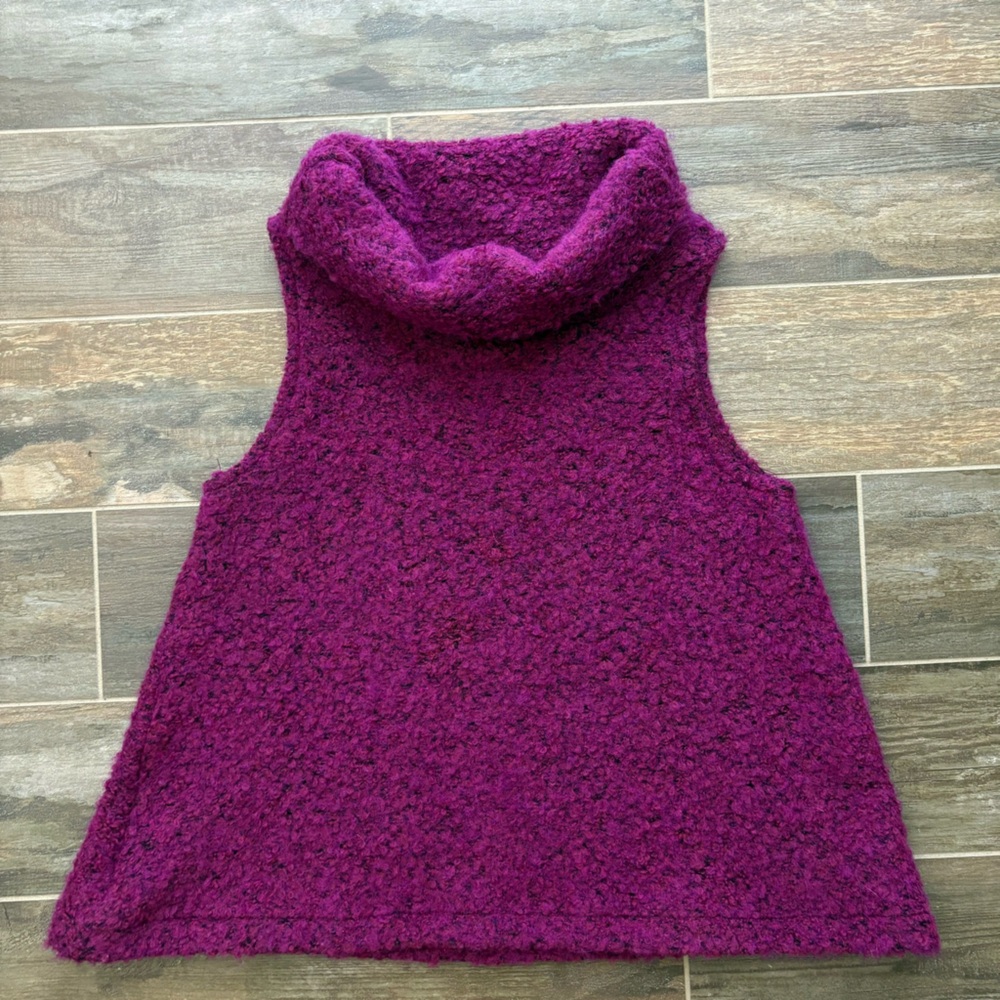Bryn Walker Boucle Cowl Neck Wool Blend Sleeveless Sweater Small - Picture 7 of 14